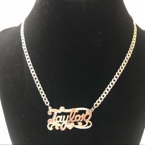 Sterling Silver “Taylor” Nameplate necklace